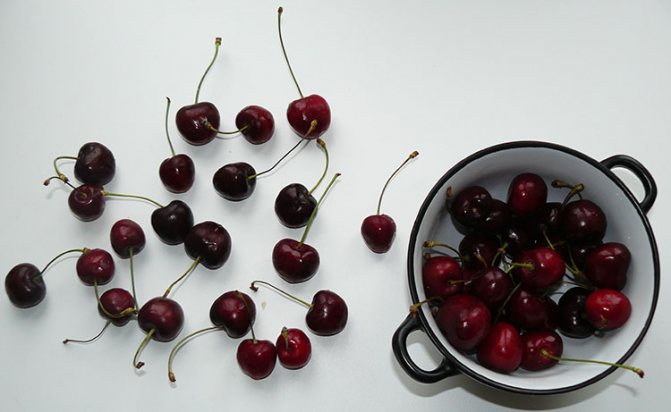 cherries with tails