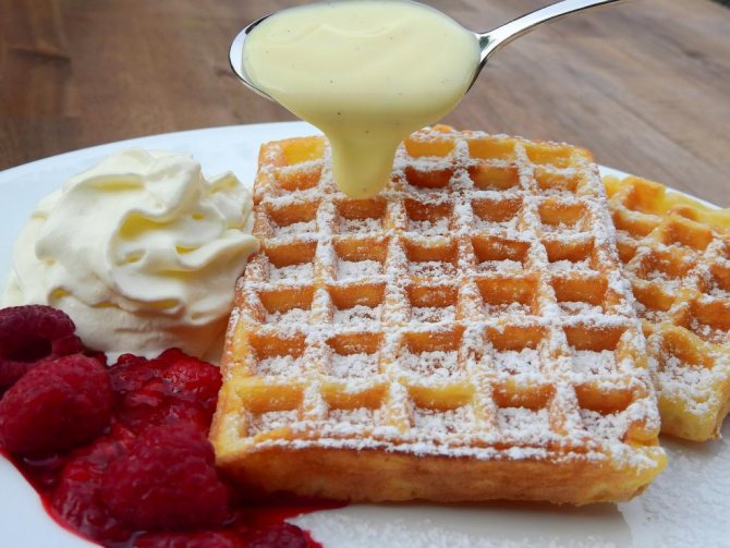 Homemade waffles without eggs
