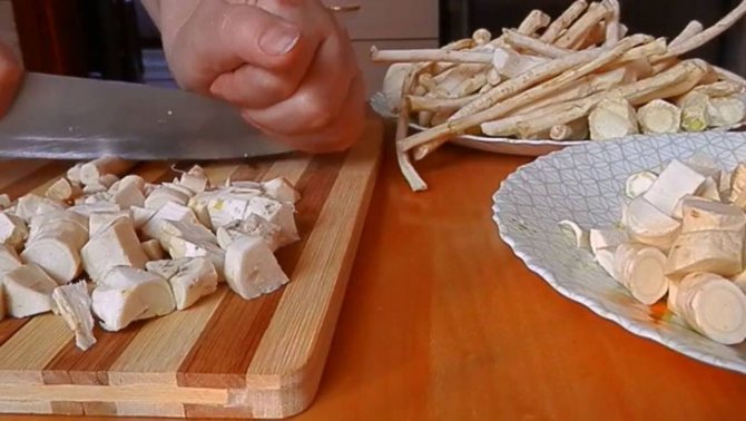 How to cut horseradish