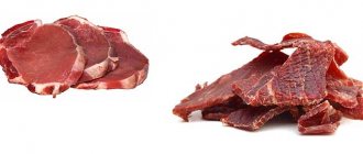 What is the calorie content of horse meat?