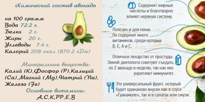 Calorie content of avocado - all about proper nutrition for health on krasotadiet.ru