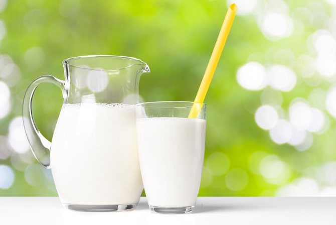 Number of calories in milk