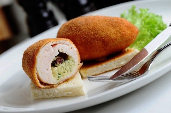 Chicken Kiev used to be cooked on the bone