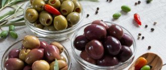 маслины калорийность на 100 грамм