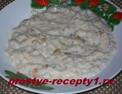 Oatmeal with milk