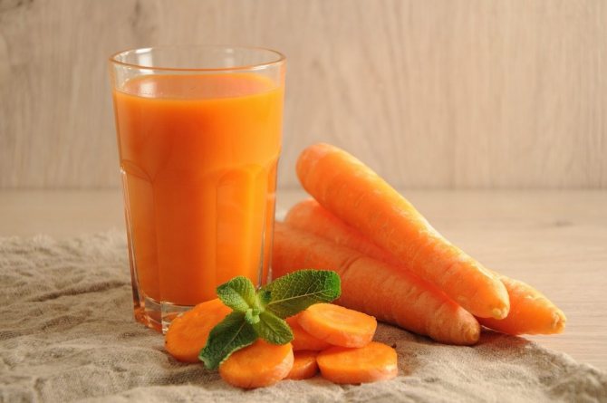 Nutritional value of carrots