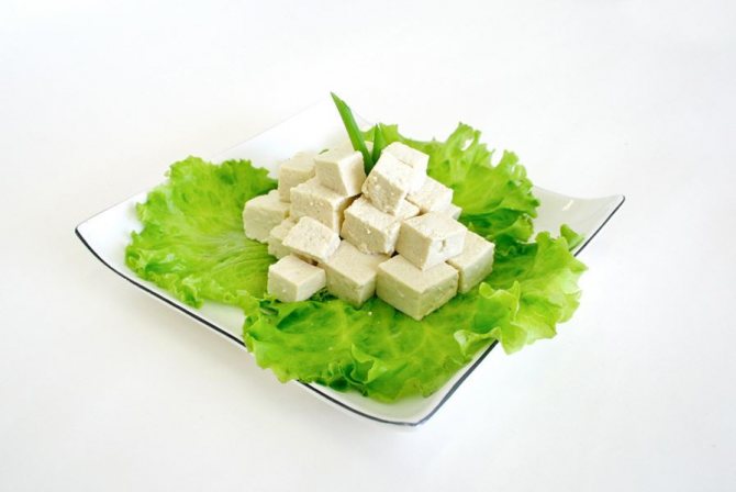 Tofu cheese is a low-calorie product