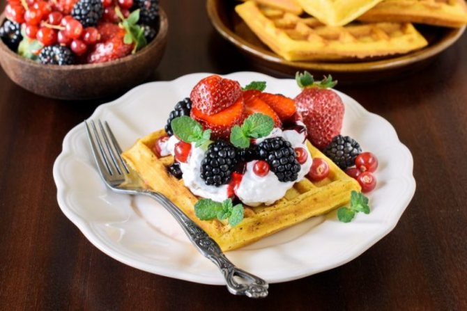 Viennese waffles without eggs in a waffle iron recipe