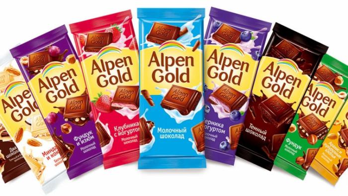 types of chocolate alpen gold milk white dark